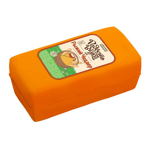 Сыр Рыжий Чеддер 45% весовой (4,5кг), ТМ Радость Вкуса